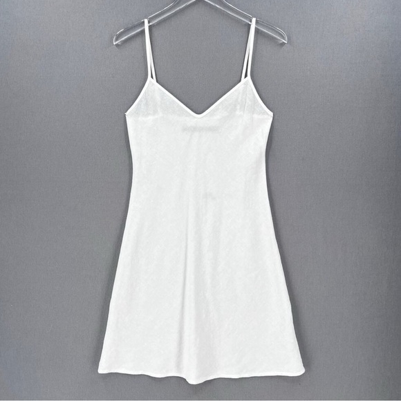 Juliet Dunn London Womens White Slip Mini Dress Sheer Lightweight Flow size 1 - Picture 1 of 7